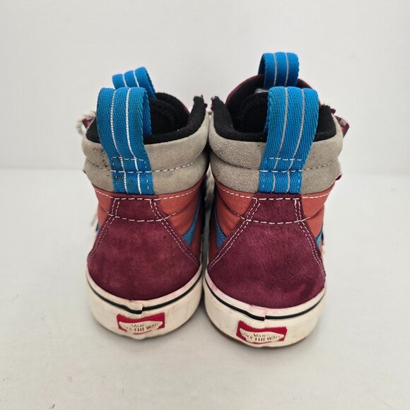 Vans | SK8-HI MTE-2 red leopard print colorful outdoor sporty sneakers | WMS 9.5 - Picture 7 of 10